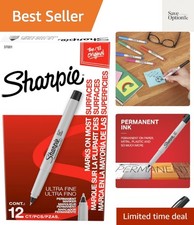 Creative Black Permanent Markers - 12 Count, Ideal for Kids' Art Projects