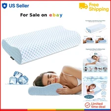 Memory Foam Cervical Pillow for Neck Pain Relief Adjustable Support