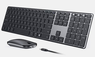 VONETS Slim Bluetooth USB Keyboard Mouse Combo QWERTY EN Black/Gray Battery