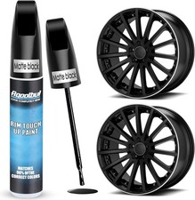 Matte Black Rim Touch Up Paint - Car Wheel Repair Kit Curb Rash, Gloss or Matte