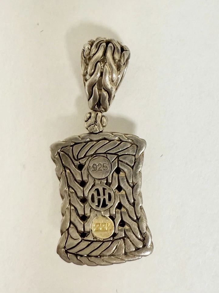 John Hardy 22kt Gold and Sterling Silver Palu Collection Pendant - Image 3 of 4