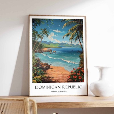 5_Dominikanische Republik Poster, Wohndeko, Reisekunst, Tropical Vacation Poster, N