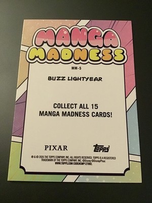 2026 Topps Disney Neon Manga Madness MM-5 Buzz Lightyear Gold /50