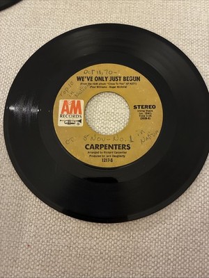 Carpenters - We ve Only Just Begun / For All We Know 45 RPM A&M Records 7  Vinyl