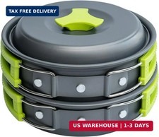 Camping Cookware Mess Kit for Backpacking Gear - Camping Cooking Set - C