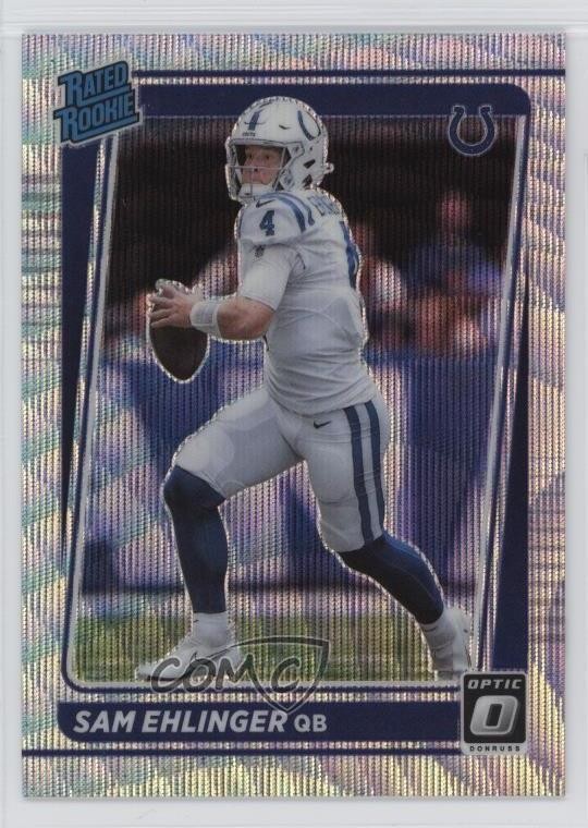 2021 Panini Donruss Optic Rated Rookie Wave Prizm 91/299 Sam Ehlinger #246 12zi