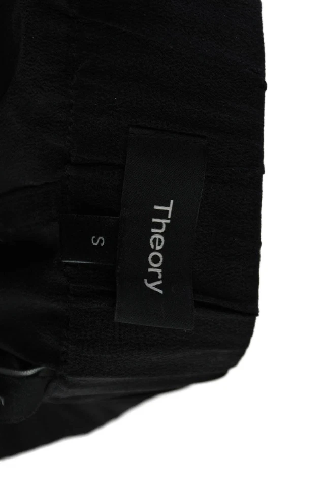 Pantalones Jogger Theory Unisex Seda Carga Negro Cierre Botón Talla S Foto 4 de 4