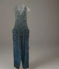 Vintage RARE *SLICK * Grunge Surf Skate Denim Jean Overalls Pants Acid Wash