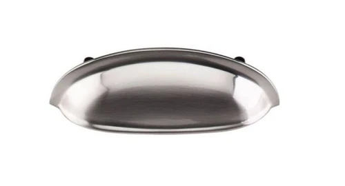 Top Knobs M360 Somerset 3" (c-c) Cup Cabinet Pull In Brushed Satin Nickel, New! - Picture 1 of 2