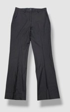 Theory Women's Black Wool Blend Slim Straight-Leg Trouser Pants Size 2