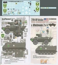 Echelon Decals-356068 x 1/35 720th MP Battalion V100 Commando AC  M113A1 Vietnam