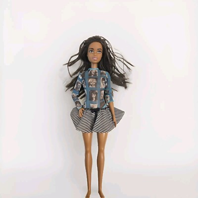 Mattel 2015 2016 Barbie Doll AA African American Redress Restyle Ooak EUC C426G 