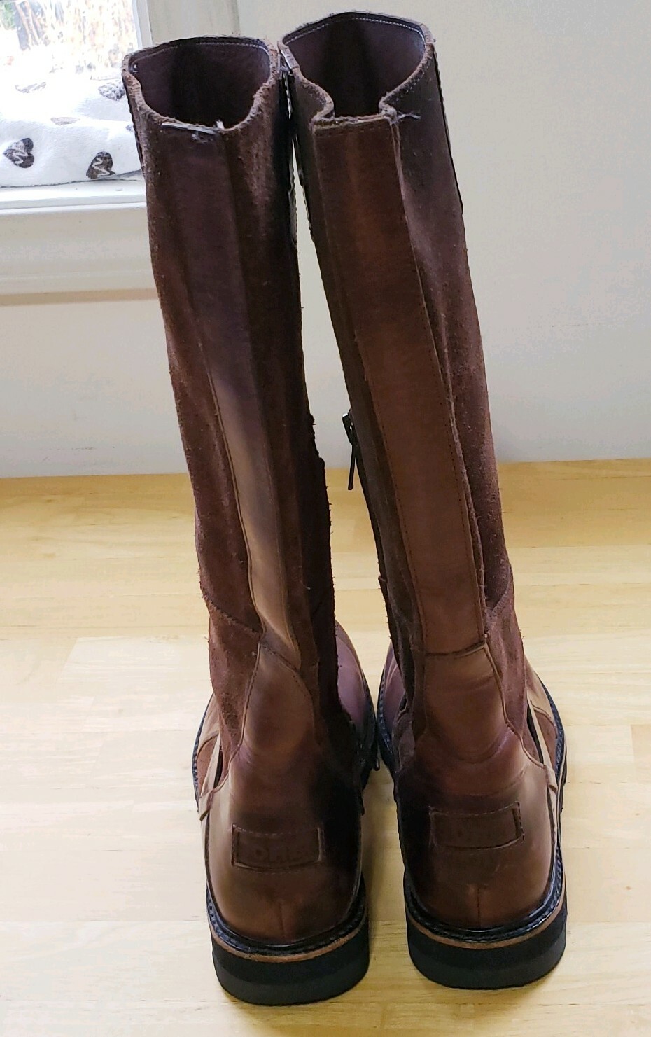 SOREL Equestrian Work boot Brown Suede Leather Ring Pull Womens US 6 eBay