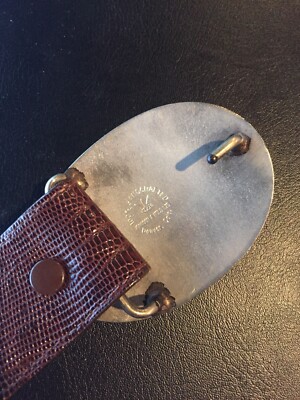 Johnson & Held belt buckle w/leather belt Vintage Johnson & Held Western Texas Buckle With Pumpjack  main image 2