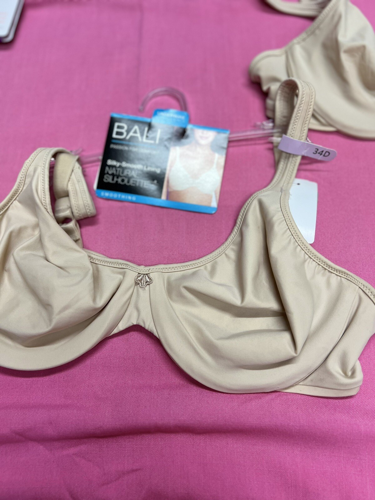 bali bra natural silhouette 34D Beige underwire Gem