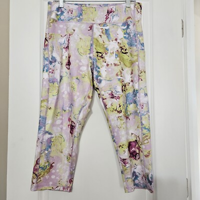 Tek Gear Womens Marble Print Workout Gear With Pockets Sz XXL EUC