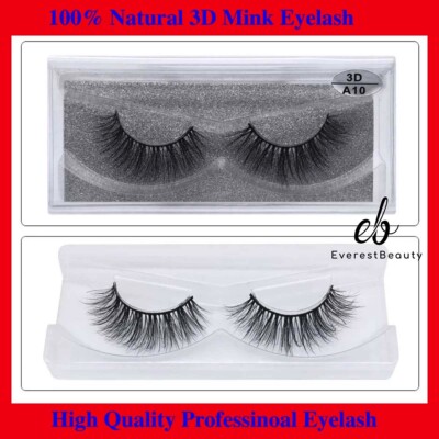 2x3D Nerz natürliche dicke falsche falsche Wimpern handgemachte Wimpern Make-up Extension 