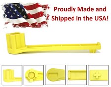 Yellow 4-IN-1 Bung Drum Wrench 55-30-15 Gallon Water Barrel Nut Cap Plug
