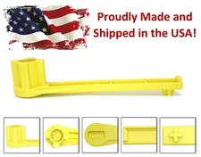 Yellow 4-IN-1 Bung Drum Wrench 55-30-15 Gallon Water  Barrel Nut Cap Plug