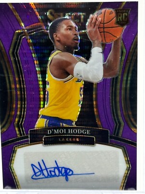 2023/24 Panini Select Basketball D'Moi Hodge Purple Pulsar Auto 07/15