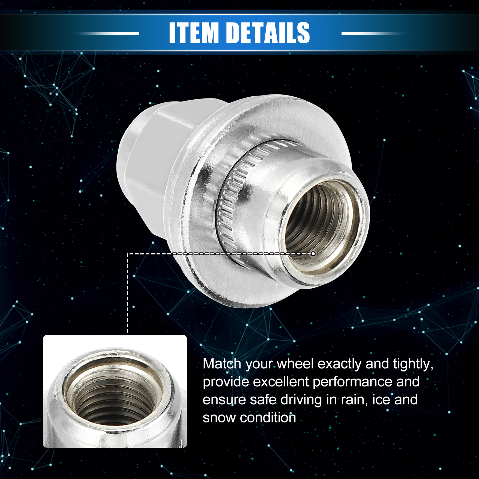 20 Pcs M12 x 1.5 Wheel Lug Nuts for Jaguar XF XJ XJR No.C2C35294/C2C35294010