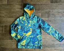 UNDER ARMOUR Splatter HOODIE Blue/Green/Yellow Sz. XL Boys Excellent Condition