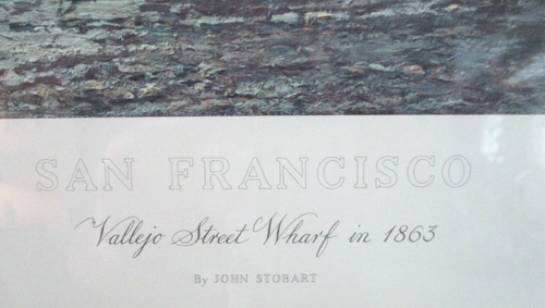 1975 John Stobart Lithograph 80/750 San Francisco Vallejo Street Wharf in 1863 - Picture 4 of 12