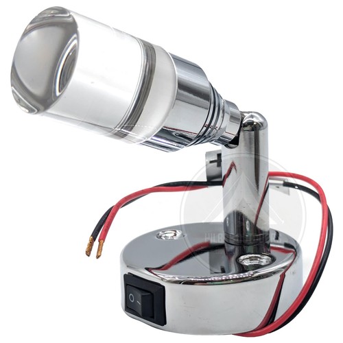 INTERRUPTOR LÁMPARA INTERIOR DIMATEC LED LUZ GIRATORIA 12V BLANCO BARCO CARAVANA AUTOCARAVANA - Imagen 3 de 11
