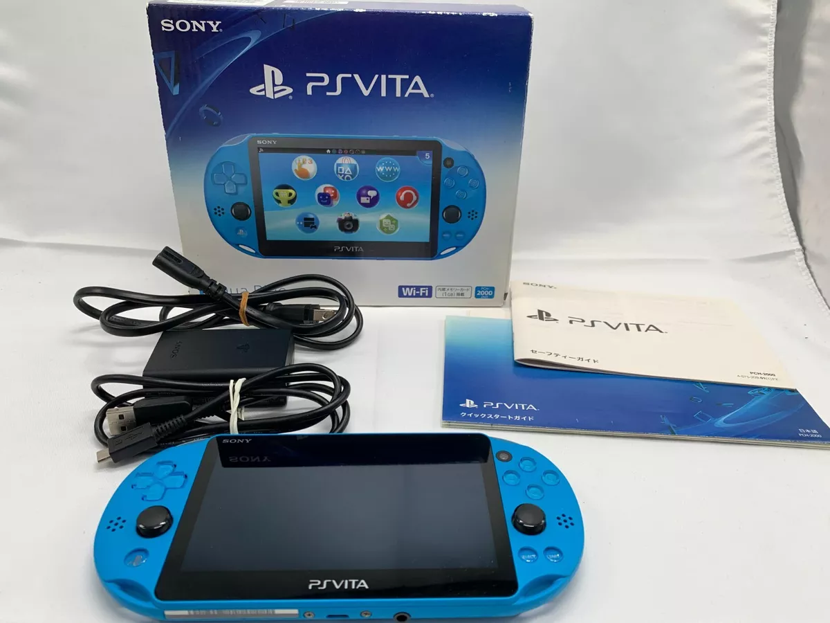 SONY PlayStation PS Vita PCH-2000ZA23 Aqua Blue Wi-Fi model Boxed  