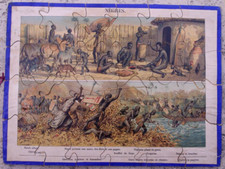 lot 5 puzzles 19ème Ethnographie Géographie Heinrich Leutemann