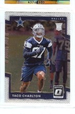 TACO CHARLTON 2017 DONRUSS OPTIC RC ROOKIE NON SILVER #112 DALLAS COWBOYS