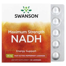 2 X Swanson, NADH, Maximum Strength, 20 mg, 30 Lozenges