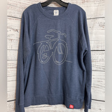 Delta airlines sweatshirt Adult size XL crew neck Blue bicycle Cotton Blend