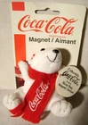 BRAND NEW Vintage, Coca-Cola Polar Bear Bean Bag Plush Magnet, 1999