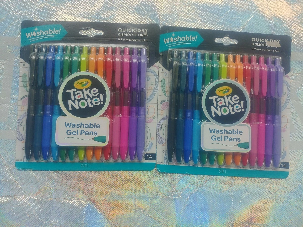 Crayola Washable Gel Pens, Take Note School Supplies, 14 Count Two