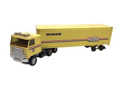Vintage Early 1980s The ERTL Co. Yellow Ryder Truck Rental #0542 Made In USA