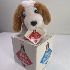 Vintage Hush Puppies Bassett Hound Stuffed Animal Plush 4" W/Tags and Box