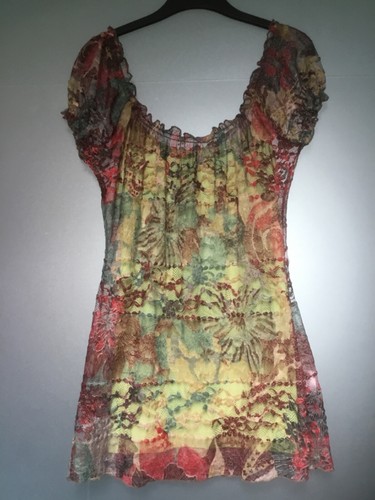 M&S PER UNA STUNNING, COLOURFUL TWO PIECE TOP, WORN ONCE, SIZE 14