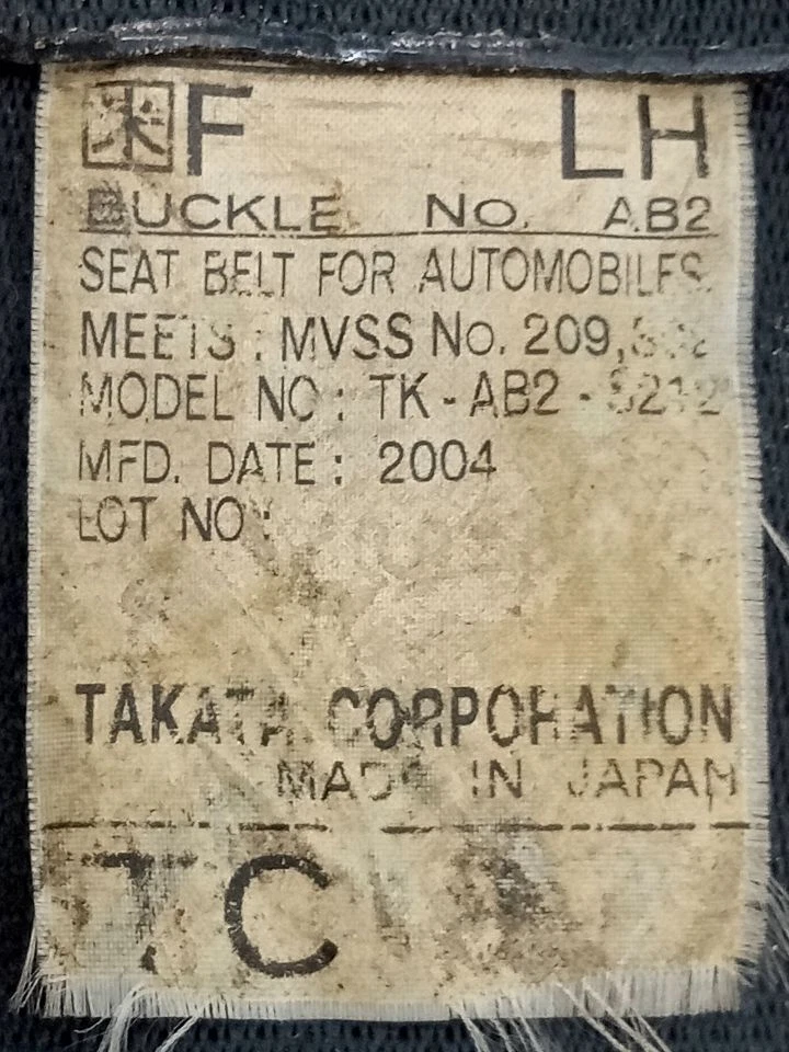Used Front Left Seat Belt Front fits: 2005 Subaru Impreza bucket seat driver ret - Imagem 3 de 4