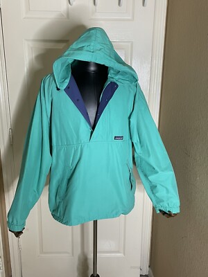 Vintage 90s Patagonia Made in USA Mens Large Teal Hooded Jacket