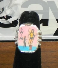 Go-Go Hullabaloo Discotheque Dancer 1960s Vari-Vue Flicker Swim Ring