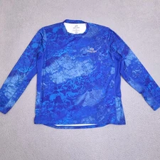 RealTree Shirt Mens XL Blue Fishing Real Tree Wave Outdoors Boat Beach Water