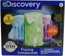 Discovery Kids STEM Kit Fizzing Compounds Make Bubbling Slimygloop ages 8 