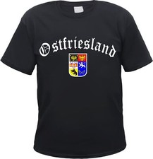 Ostfriesland Herren T-Shirt - Altdeutsch mit Wappen - Tee Shirt
