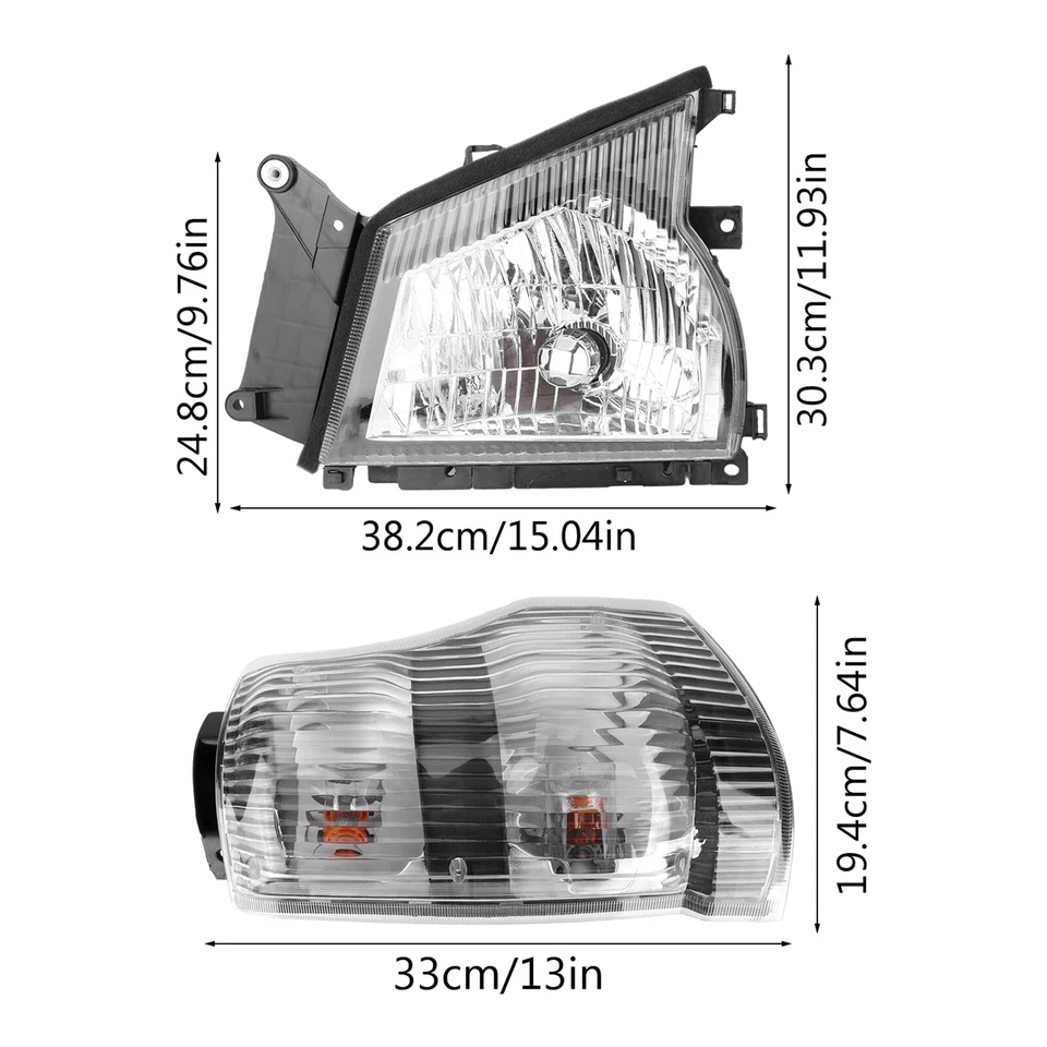 For 2004-2007 Isuzu NPR NQR 05-07 GMC W-4500 Headlights+Corner Lights Set 4PCS Foto 2 de 4