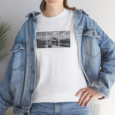 Fort Worth T Shirt, Unisex Apparel Tee, Travel Gift Idea, Vintage Minimal Style