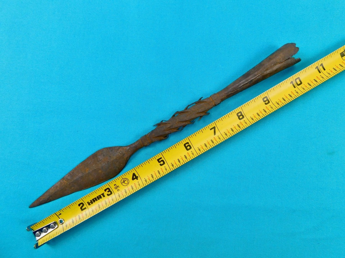 Vintage Antique Old African Africa or Philippine Metal Spear