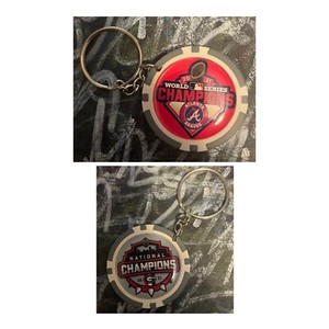 GEORGIA BULLDOGS - ATLANTA BRAVES CHAMPIONSHIP  - POKER CHIP/KEYCHAIN