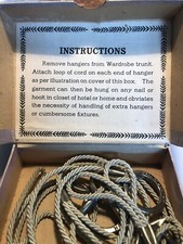 1920s 5 vintage Belber cord hangers In Original Box With Instructions Phil PA