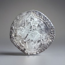 England 1643-1646 - ½ Crown - Charles I Tower; Under Parliament; .925 Silver